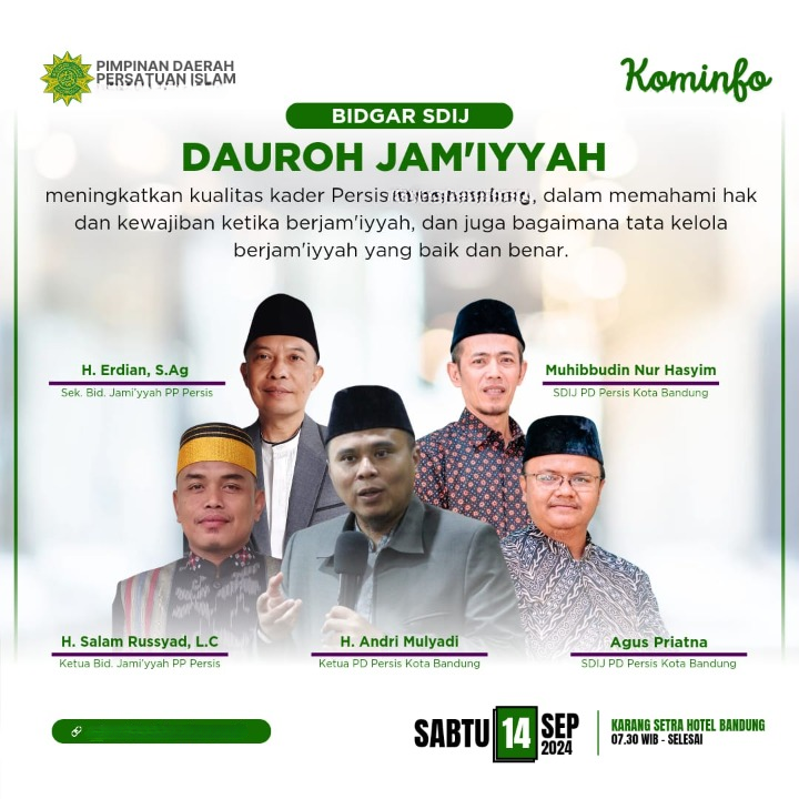 Dauroh Jamiyyah SDIJ PD PERSIS Provinsi Sumatera Selatan